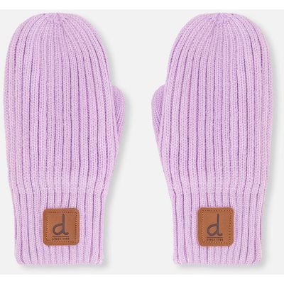 Deux par Deux Deux par Deux Knit Lined Ribbed Cuff Mittens