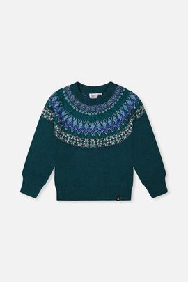 Deux par Deux Deux par Deux Knit Nordic Jacquard Raglan Sleeve Sweater