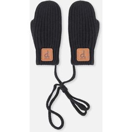 Deux par Deux Deux par Deux Knit Ribbed Connecting String Mittens