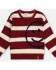 Deux par Deux Deux par Deux Knit Smiley Graphic Ribbed Cuffs Sweater - 1