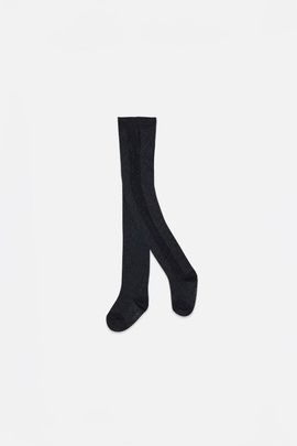 Deux par Deux Deux par Deux Knit Textured Stretch Fit Cotton Blend Tights