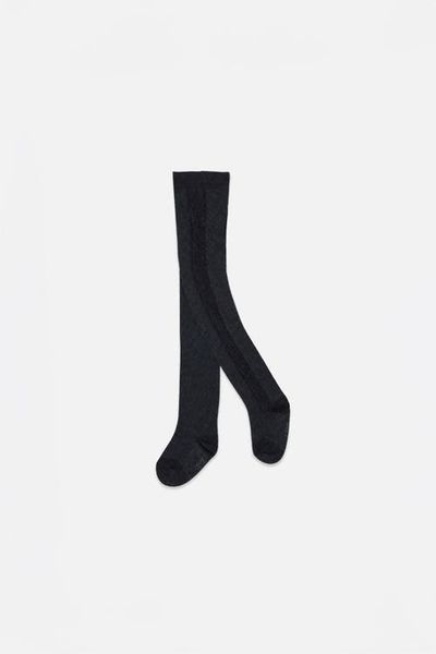Deux par Deux Deux par Deux Knit Textured Stretch Fit Cotton Blend Tights