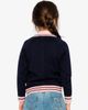 Deux par Deux Deux par Deux Knitted Button Front Striped Trim Cardigan - 4