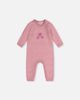 Deux par Deux Deux par Deux Knitted Flower Stripe Button Romper - 1