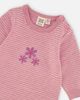 Deux par Deux Deux par Deux Knitted Flower Stripe Button Romper - 4