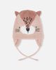 Deux par Deux Deux par Deux Leopard Face Fleece Lined Ear Flap Winter Knit Hat - 1