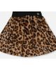 Deux par Deux Deux par Deux Leopard Faux Fur Elastic Waist A-Line Skirt - 1