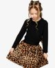Deux par Deux Deux par Deux Leopard Faux Fur Elastic Waist A-Line Skirt - 3