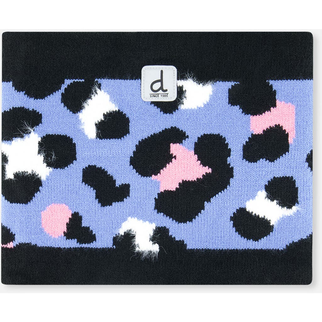 Deux par Deux Deux par Deux Leopard Jacquard Fleece-Lined Knit Neckwarmer