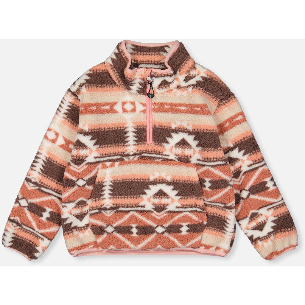Deux par Deux Deux par Deux Mid-Season Fleece Half-Zip Kangaroo Pocket Pullover Jacket