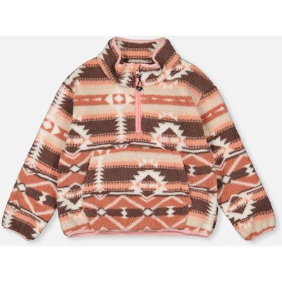 Deux par Deux Deux par Deux Mid-Season Fleece Half-Zip Kangaroo Pocket Pullover Jacket