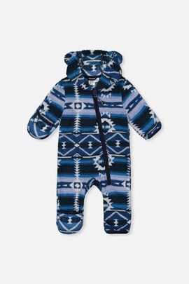 Deux par Deux Deux par Deux Mid-Season Plush Animal Ear Hood Asymmetrical Zip One-Piece Outerwear
