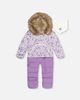 Deux par Deux Deux par Deux Mini Flowers Snug Car Seat Fleece Neckwarmer One Piece Snowsuit - 1