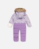 Deux par Deux Deux par Deux Mini Flowers Snug Car Seat Fleece Neckwarmer One Piece Snowsuit - 5