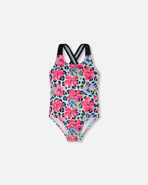 Deux par Deux Deux par Deux One-Piece Floral and Leopard Swimsuit