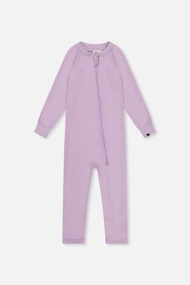 Deux par Deux Deux par Deux One Piece Fleece Asymmetric Zipper Thermal Underwear