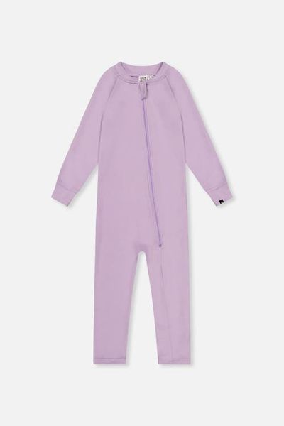 Deux par Deux Deux par Deux One Piece Fleece Asymmetric Zipper Thermal Underwear
