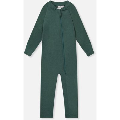 Deux par Deux Deux par Deux One Piece Fleece Stretch Asymmetric Zipper Thermal Underwear
