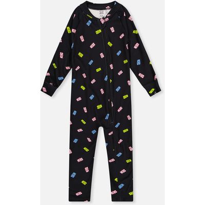 Deux par Deux Deux par Deux One Piece Gummy Bears Fleece Zipper Asymmetric Thermal Underwear