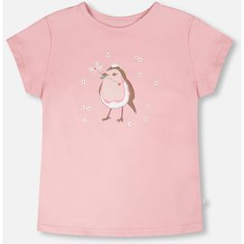 Deux par Deux Deux par Deux Organic Cotton Jersey Bird Short Sleeve T-Shirt