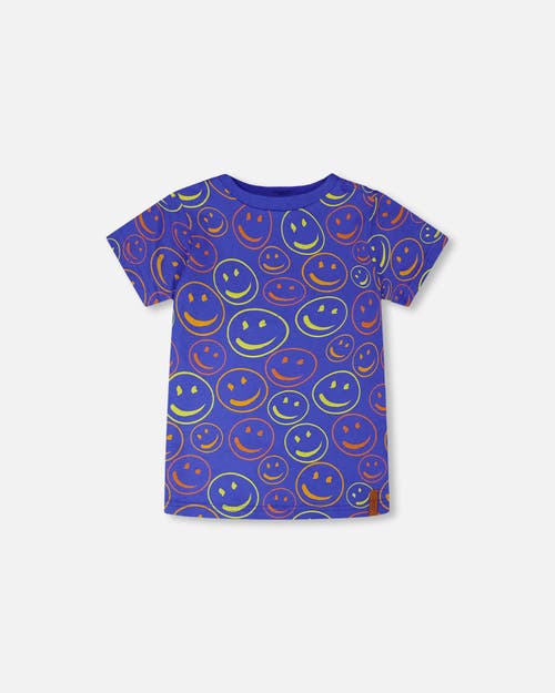 Deux par Deux Deux par Deux Organic Cotton Jersey Smiley T-Shirt
