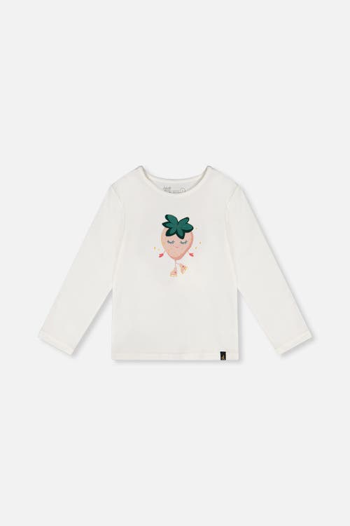 Deux par Deux Deux par Deux Organic Cotton Soft Whimsical Strawberry Long Sleeve T-Shirt