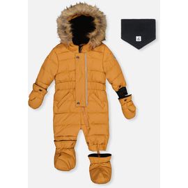 Deux par Deux Deux par Deux Original One Piece Puffy Snowsuit with Removable Mittens and Boots