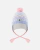 Deux par Deux Deux par Deux Peruvian Fair Isle Fleece Lined Earflap Knit Hat with Pompom - 1