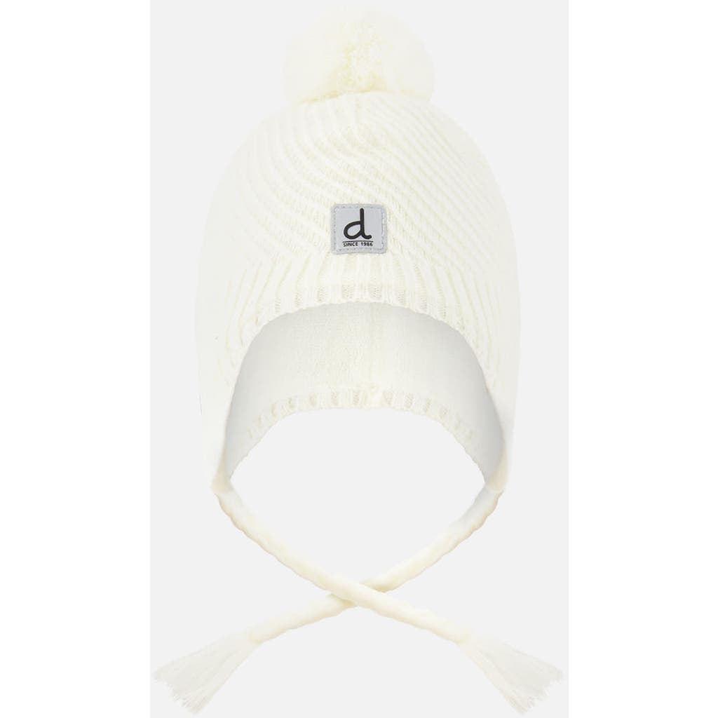 Deux par Deux Deux par Deux Peruvian Knit Pompom Ear Flap Hat