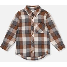 Deux par Deux Deux par Deux Plaid Button-Front Chest Pocket Flannel Shirt