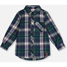 Deux par Deux Deux par Deux Plaid Button Front Shirt Collar Shirt