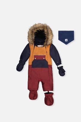 Deux par Deux Deux par Deux Play Car Seat Fleece Neckwarmer One Piece Snowsuit