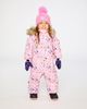 Deux par Deux Deux par Deux Play Mini Flower Faux Fur Hood Car Seat One Piece Snowsuit - 2