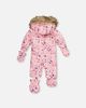 Deux par Deux Deux par Deux Play Mini Flower Faux Fur Hood Car Seat One Piece Snowsuit - 5