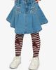 Deux par Deux Deux par Deux Pleated Denim Elastic Waistband Star Appliqué Skirt - 2