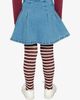 Deux par Deux Deux par Deux Pleated Denim Elastic Waistband Star Appliqué Skirt - 4