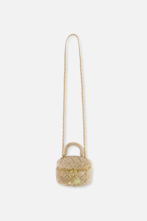 Deux par Deux Deux par Deux Quilted Faux Fur Chain Strap Zipper Small Bag