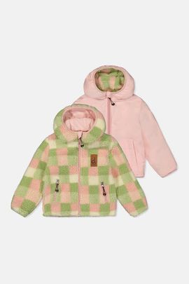 Deux par Deux Deux par Deux Reversible Fleece Mid-Season Hooded Jacket