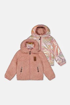 Deux par Deux Deux par Deux Reversible Hooded Fleece Mid-Season Jacket