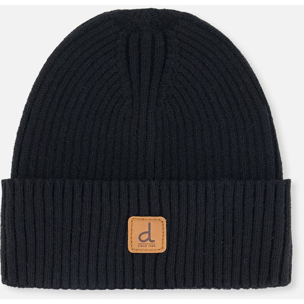 Deux par Deux Deux par Deux Ribbed Folded Cuff Logo Hat