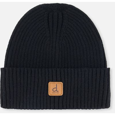 Deux par Deux Deux par Deux Ribbed Folded Cuff Logo Hat