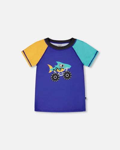 Deux par Deux Deux par Deux Short Sleeve Ultramarine Graphic Rashguard