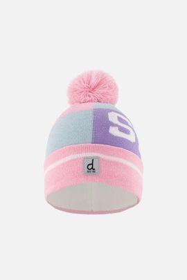 Deux par Deux Deux par Deux Ski Colorblock Fleece-Lined Knit Hat with Pompom