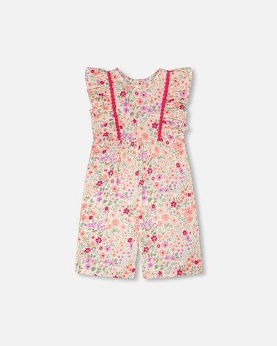 Deux par Deux Deux par Deux Sleeveless Muslin Flowers Jumpsuit
