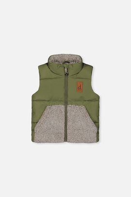 Deux par Deux Deux par Deux Sleeveless Quilted Fleece Pocket Mid-Season Vest
