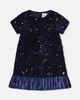 Deux par Deux Deux par Deux Sparkle Velour Short Sleeve A-Line Dress - 1