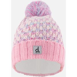 Deux par Deux Deux par Deux Stockinette Fleece-Lined Folded Cuff Knit Hat with Pompom