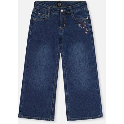 Deux par Deux Deux par Deux Stretch Denim Embroidered Flower Jeans