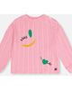 Deux par Deux Deux par Deux Sweet Embroidered Fruit Shoulder Button Knit Top - 1
