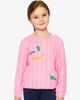 Deux par Deux Deux par Deux Sweet Embroidered Fruit Shoulder Button Knit Top - 2